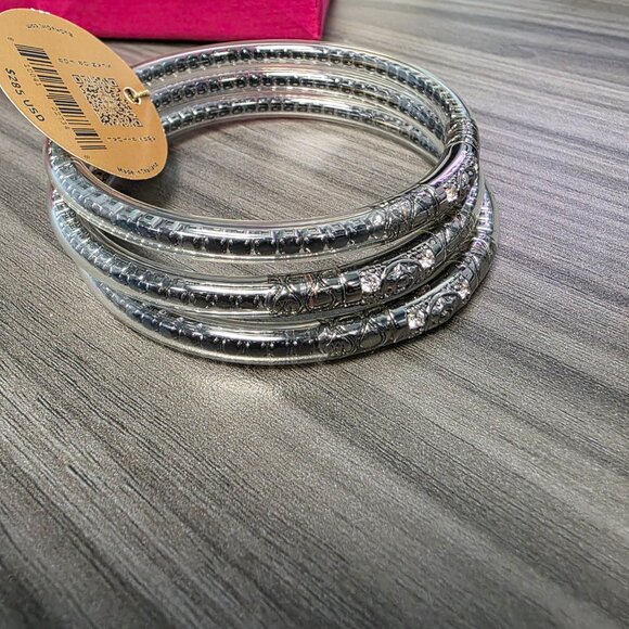 Three Queens All Weather Bangles - Black Spinel - Picture 2 of 3